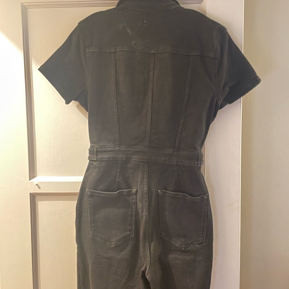 GOOD AMERICAN Black Belted Fit for Success Streetwear Jumpsuit - Size L - Picture 4 of 10